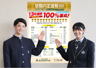 就職率13年連続100%